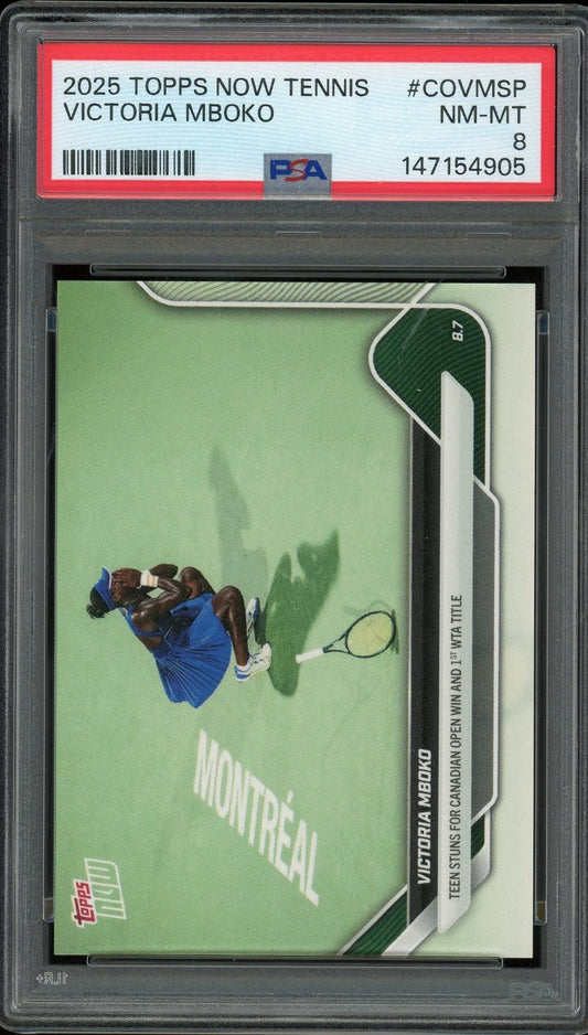 2025 Topps Now Tennis #COVMSP Victoria Mboko PSA 8 NM-MT