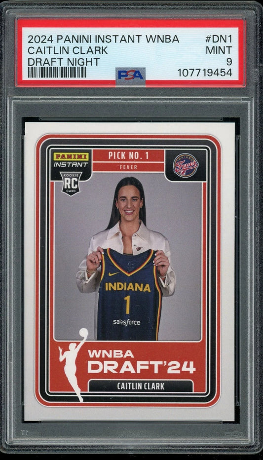 2024 Panini Instant WNBA #DN1 Caitlin Clark Draft Night PSA 9 Mint