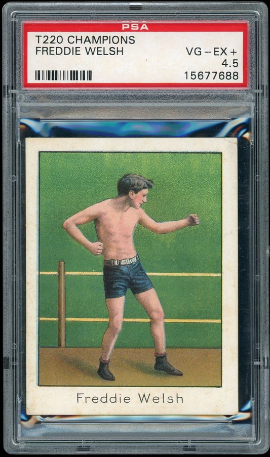 1910 Mecca Cigarettes T220 Freddie Welsh PSA 4.5 VG-EX +