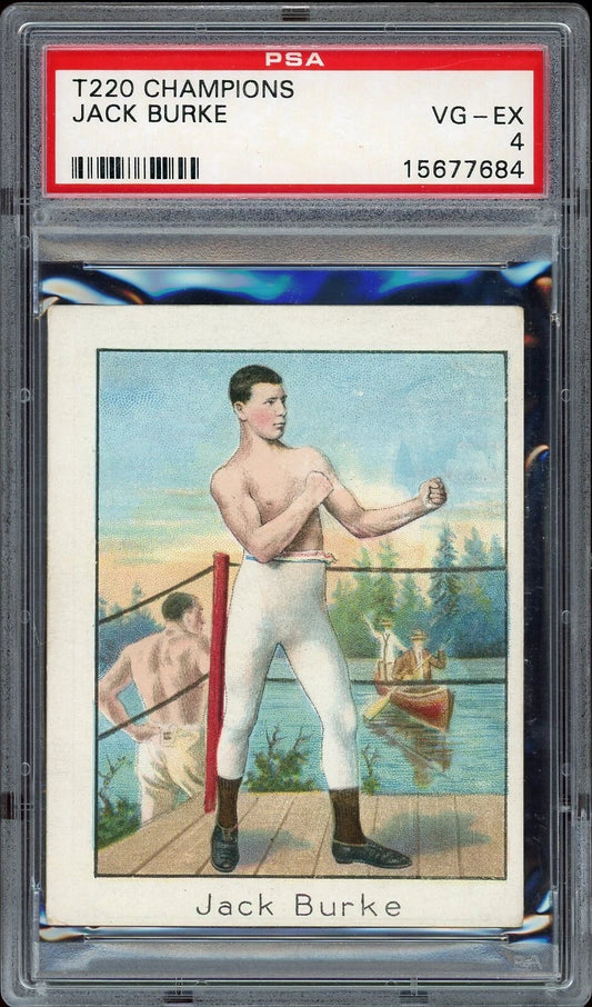 1910 Mecca Cigarettes T220 Jack Burke PSA 4 VG-EX