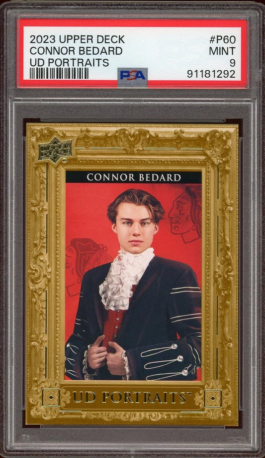 2023 Upper Deck #P60 Connor Bedard UD Portraits PSA 9 Mint