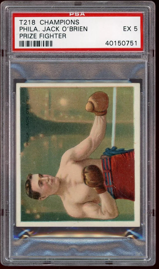 1910 Hassan Cigarettes T218 Philadelphia Jack O'Brien PSA 5 EX