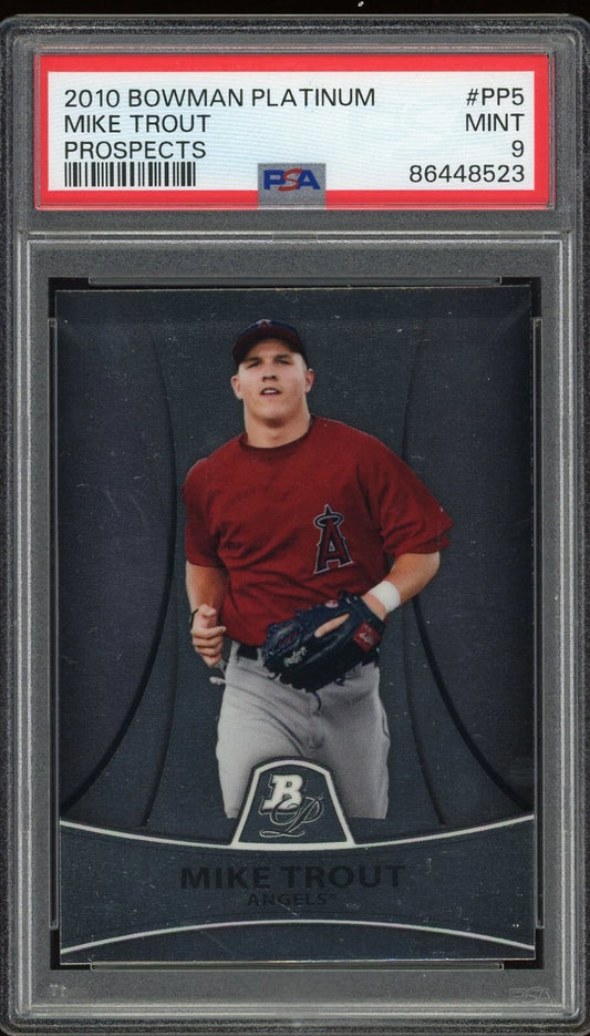 2010 Bowman Platinum #PP5 Mike Trout Prospects PSA 9 Mint