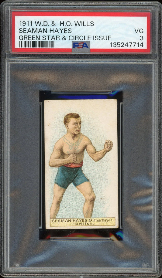 1911 W.D. H.O. Wills Green Star & Circle Seaman Hayes PSA 3 VG