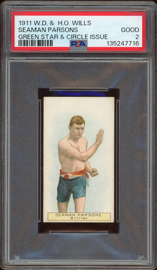1911 W.D. H.O. Wills Green Star & Circle Seaman Parsons PSA 2