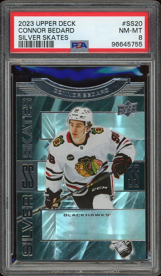 2023 Upper Deck #SS20 Connor Bedard Silver Skates PSA 8 NM-MT