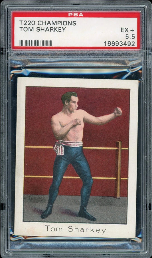 1910 Mecca Cigarettes T220 Tom Sharkey PSA 5.5 EX +