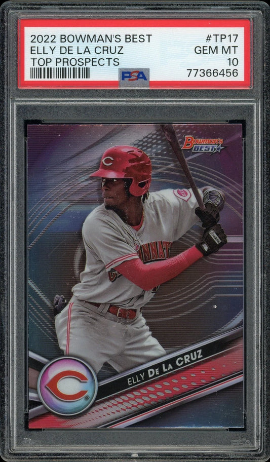 2022 Bowman's Best #TP17 Elly de la Cruz Top Prospects PSA 10 GEM MT