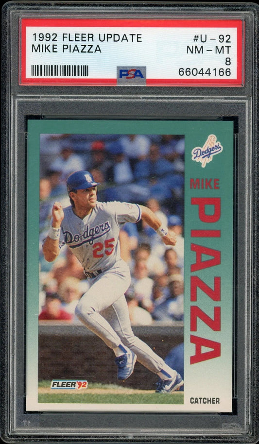 1992 Fleer Update #U-92 Mike Piazza PSA 8 NM-MT