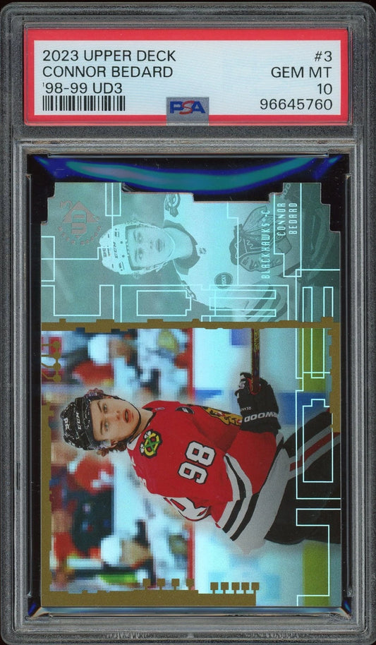 2023 Upper Deck #3 Connor Bedard 98-99 UD3 PSA 10 GEM MT