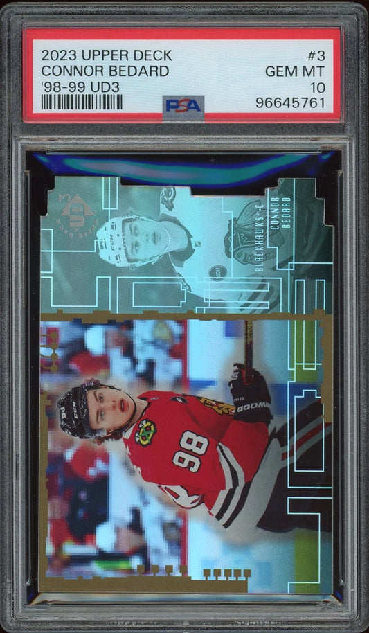 2023 Upper Deck #3 Connor Bedard 98-99 UD3 PSA 10 GEM MT