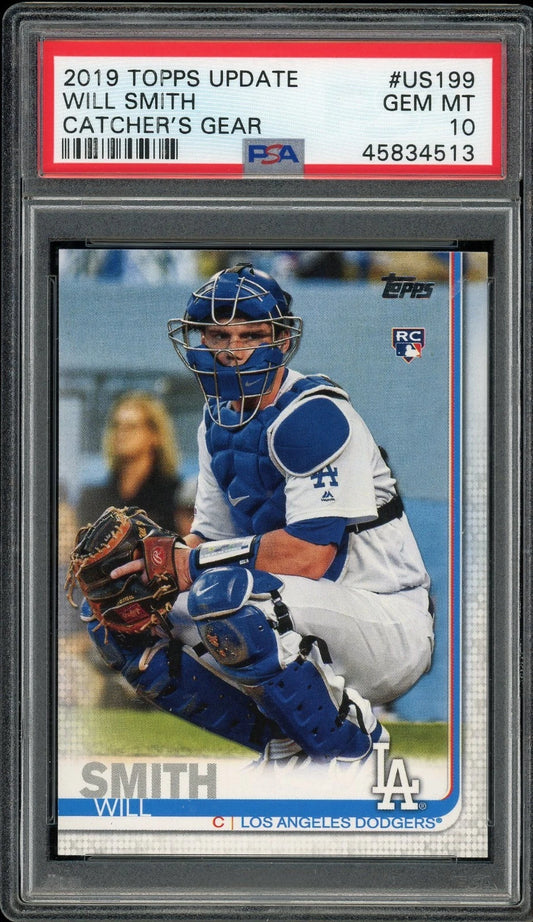 2019 Topps Update #US199 Will Smith Catcher's Gear PSA 10 GEM MT