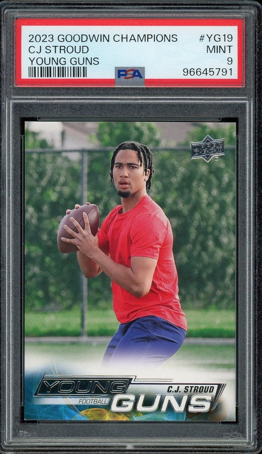 2023 Goodwin Champions #YG19 CJ Stroud Young Guns PSA 9 Mint